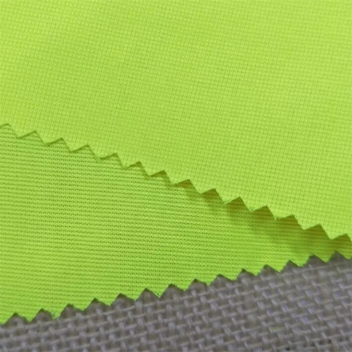 Polyester Tricot High Visibility Neon Reflective Fabric for Clothing