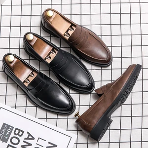 Genuine Leather Dress Moccasin Shoes Men Big Size 38-44 Handmade Slip on Office Oxford Casual Driving Loafers Business Shoes