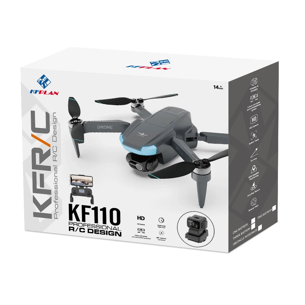 2024 popular KFPLAN KF110 MINI Drone 4K Camera 226g Brushless Motor EIS Obstacle Avoidance Professional Quadcopter Drone