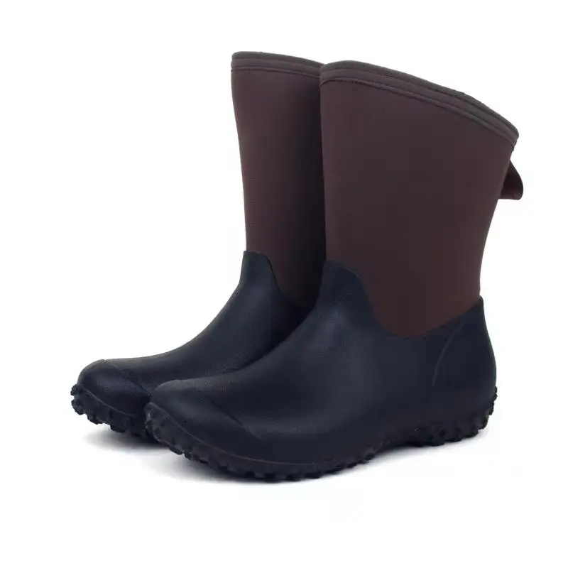 brown neoprene wellies