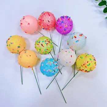 sugar type round shape faux ball cake decoration party supplies 20pcs mixed in one bag different size