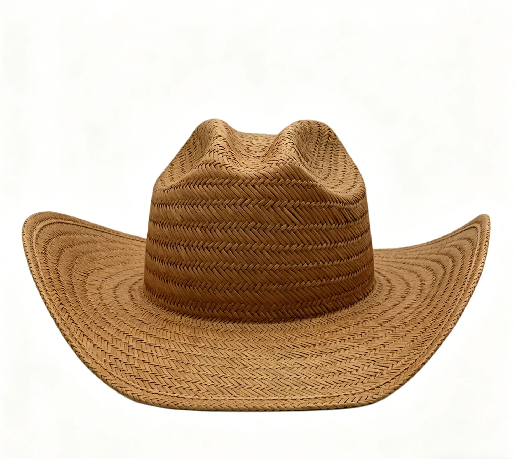 Paper Straw Cowboy Hat Hand Woven Wide Brim Western Hat Lightweight Summer Sun Headwear for Women Men