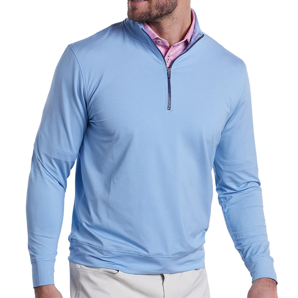 Mens Golf Custom Quarter Zip Pullover Golf Shirt Moisture Wicking ...