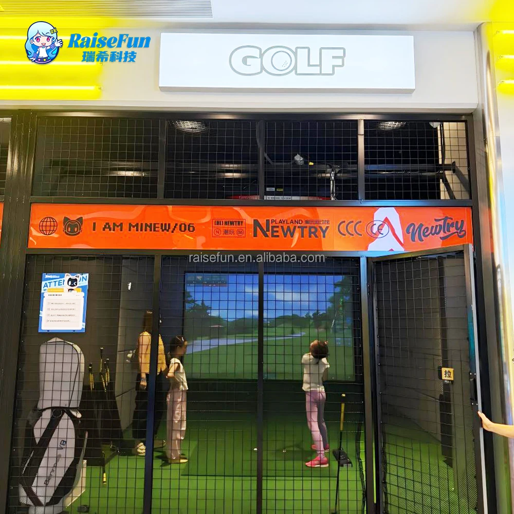 RaiseFun Indoor Sport Entertainment Equipment Golf Simulator  Interactive Projection Game Digital Motion Reality Sport Gameroom