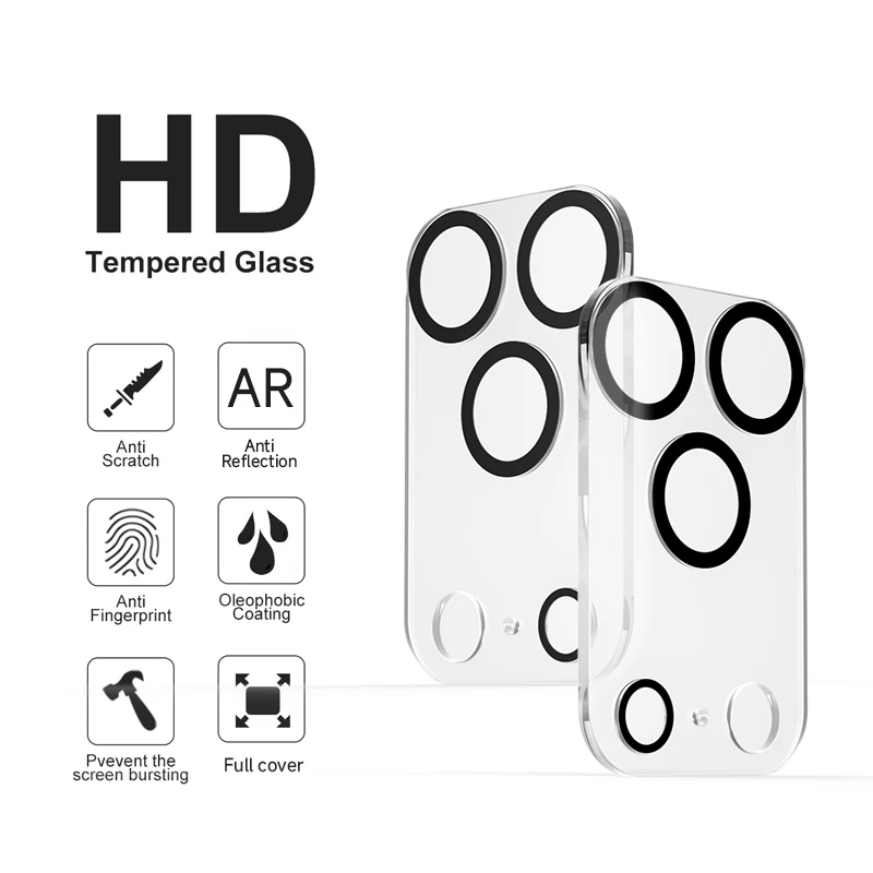 product 9h hd clear silk acrylic integrated lens screen protector anti broken camera lens screen protector for iphone 17 pro max-3