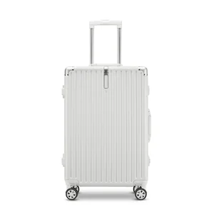 Three-piece Aluminum Frame Luggage Casual Silent Spinner Wheel Boarding Suitcase High-value Trolley Suitcase Customized logo