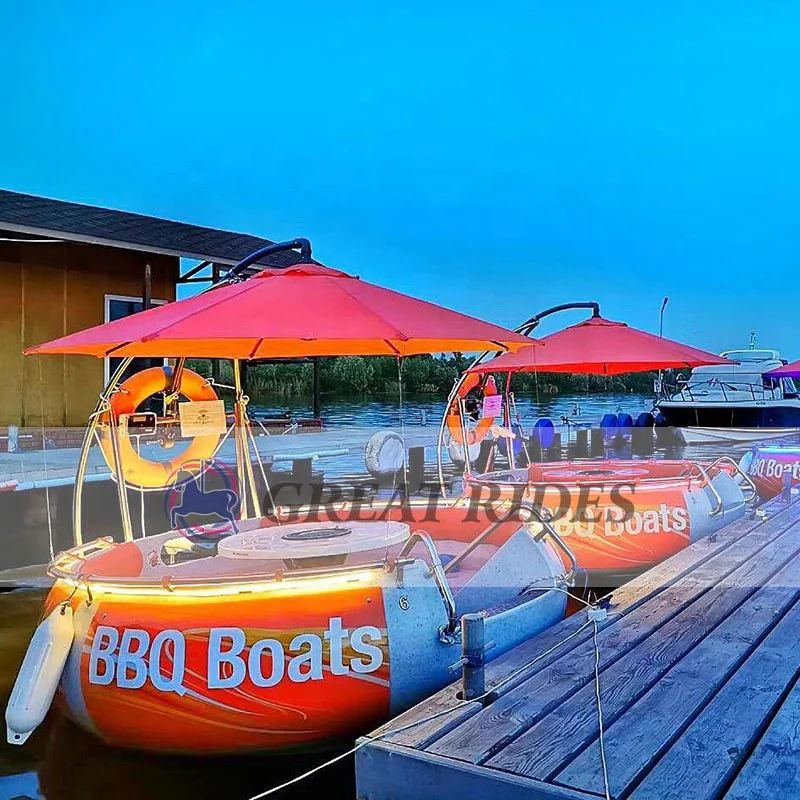 New Design High Quality Floating Barbecue Party Electric Grill Leisure BBQ 2.5m Donut Boat