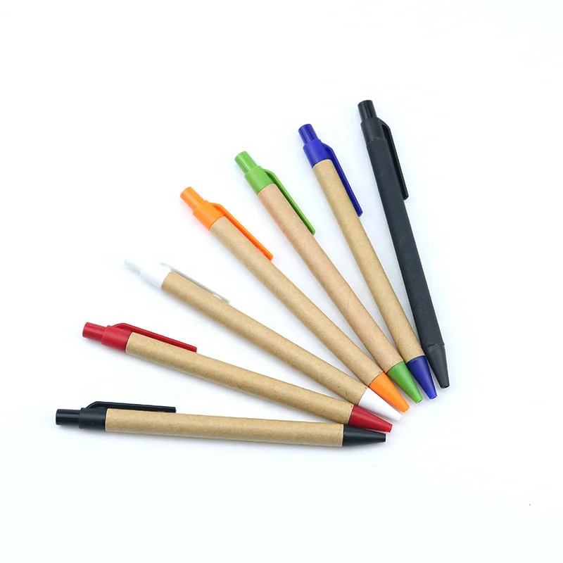 Cheap Price Logo Custom Recycled Paper Ball Pen Eco-friendly