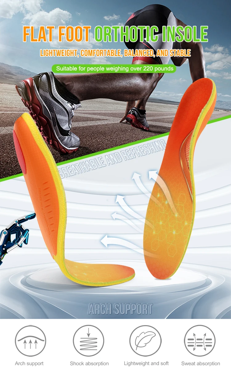 product joghn better shock absorption eva orthopedic insoles leg corrective insole arch support orthotic insole-38