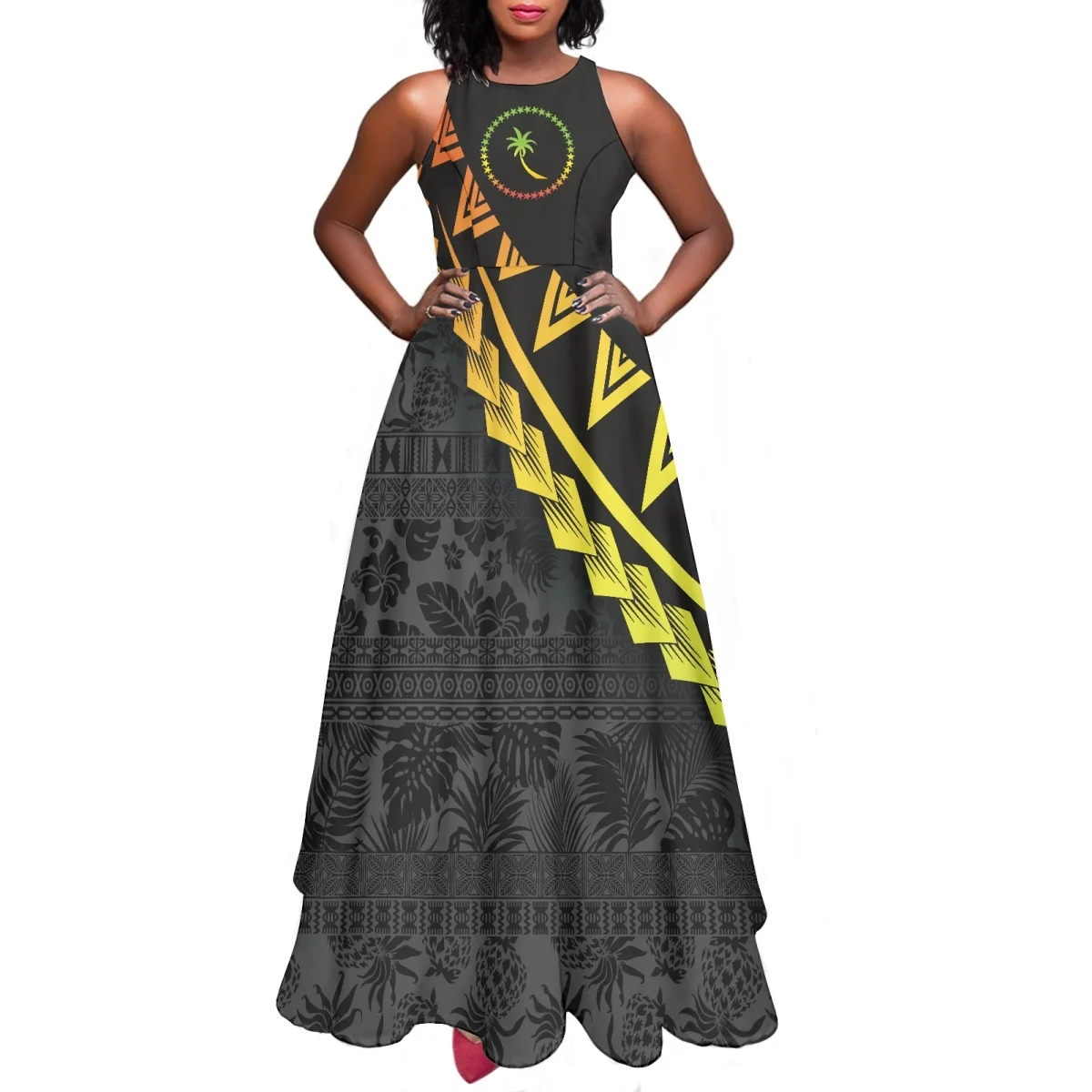 green emerald velvet dress Tribal Clothing Co Slvless Tiered Maxi Dress W/Lining-Safari – Simply  Southwest, Inc main image 1