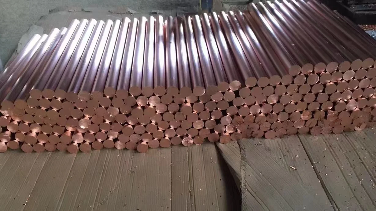 High Conductivity Electrical Copper Earth Bars Copper Bonded Earth Rods For Earthing System