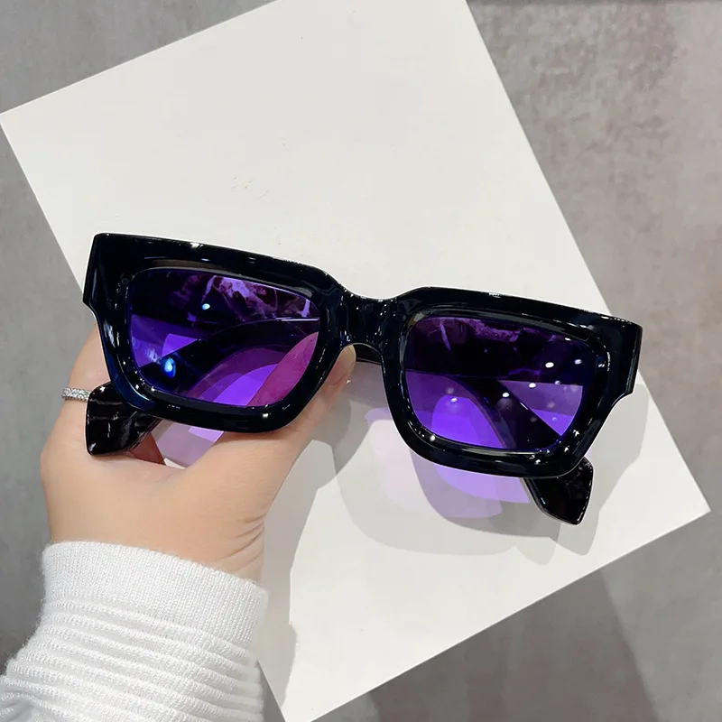 Logo Customized Fashion Vintage Shades Retro Small Square Frame Sun