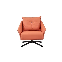 Офисная мебель хорошего качества, современный кожаный диван, поворотный офисный диван на 360 градусов с металлическими ножками, одноместный диван для приема