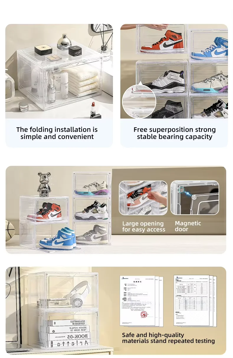 Stackable Shoe Boxes - Stylish & Durable Storage Solutions