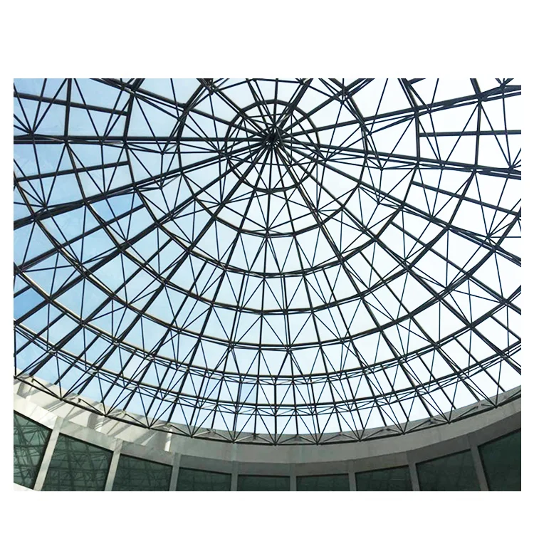 Light Weight Steel Structure Glass Dome Curved Roof for Church Building
