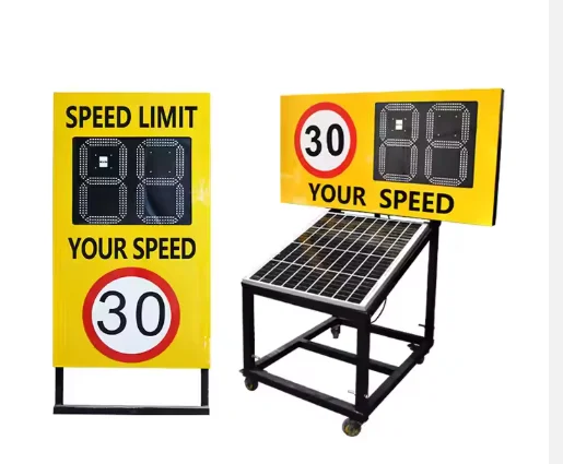 Led Display Traffic Signs Speed Detector Solar Radar Outdoor Traffic Road Warning Sign Radar Speed Limit Sign Board