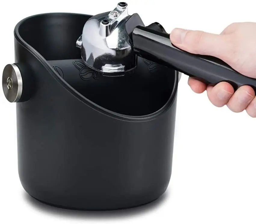 Durable Coffee Trash Can Multi-purpose Espresso Knock Box with Detachable Rubber Bar