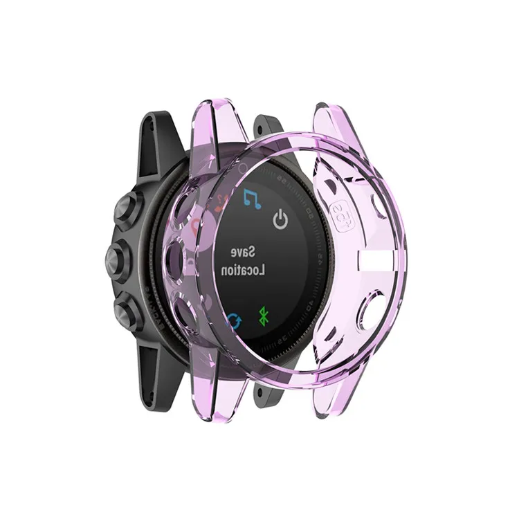 New Small  Smart Custom Beauty Color clear Plastic Tpu case Wrist Watch Protector for Garmin Fenix5S Fenix 5s
