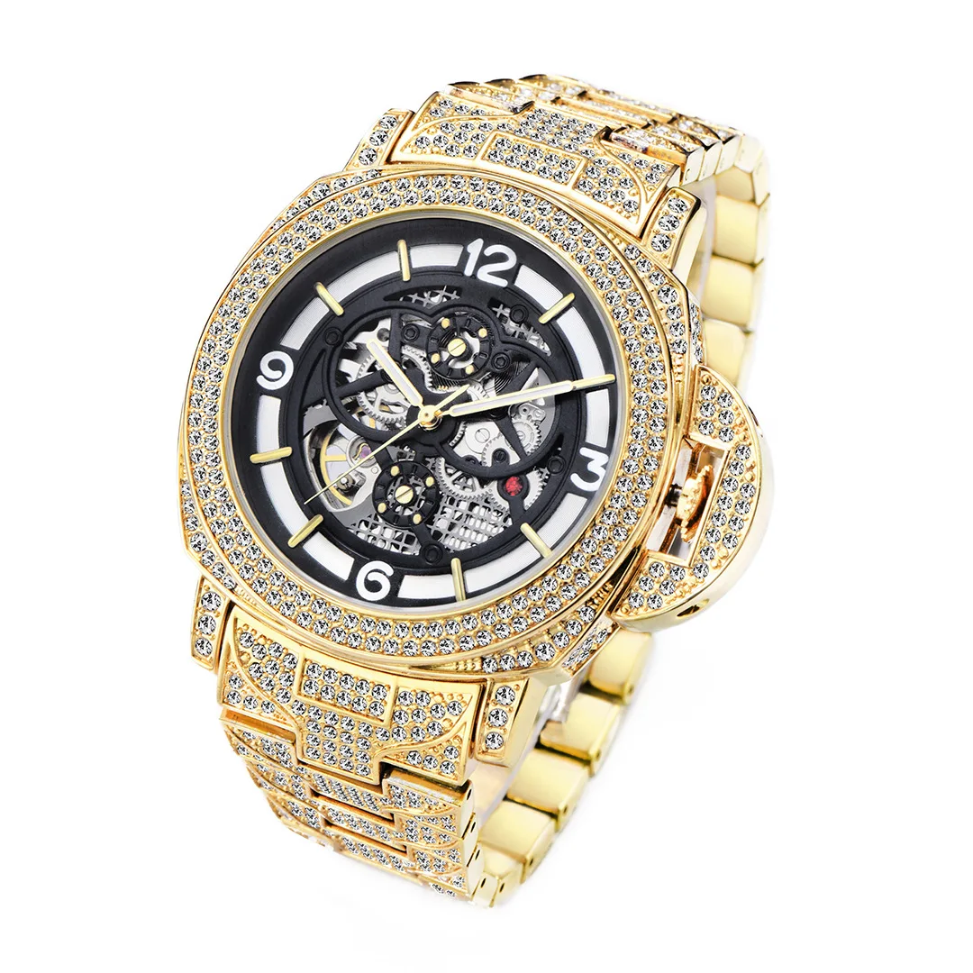 Missfox Luxury Iced Out Mechanical Watch for Men - Diamond Iced