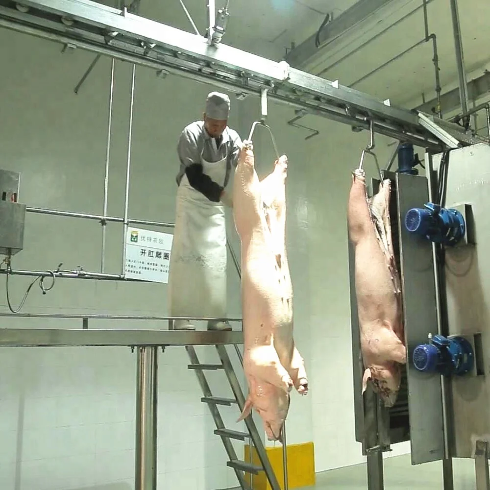 Pork processing and cutting meat slaughterhouse turnkey slaughterhouse line pig slaughtering equipment