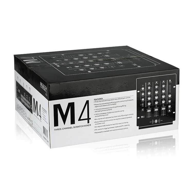 M4 Series Usb Mini Echo Amplifier Digital Professional 3 Channel Mixer Console Sound Dj Controller Audio Mixer