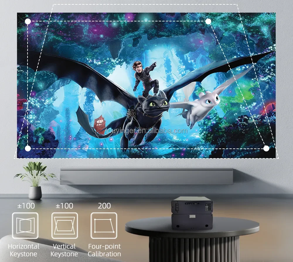 Touyinger E900 Projection Karaoke Machine In One Projector Full Hd