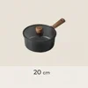 Sartén negra de 20 cm con tapa
