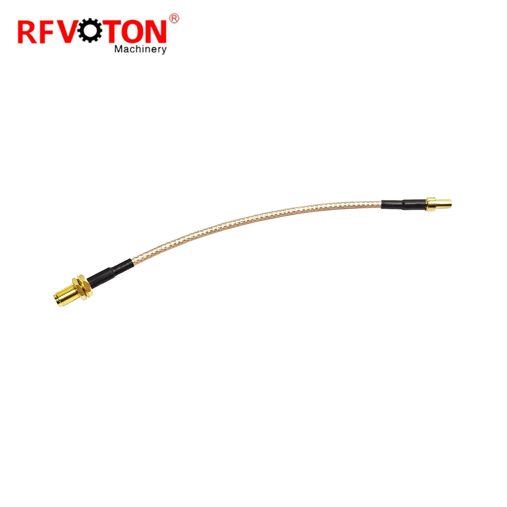 Factory Supply Sma Female Jack Hembra Socket Bulkhead to TS9 Male Plug Macho  Rg316D Pigtail  Jumper Cable Assembly Rohs 15cm