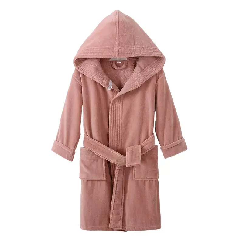 Wholesale Bathrobe Premium Cotton Hotel Bathrobe Custom Striped Poncho Bathrobe Luxury details