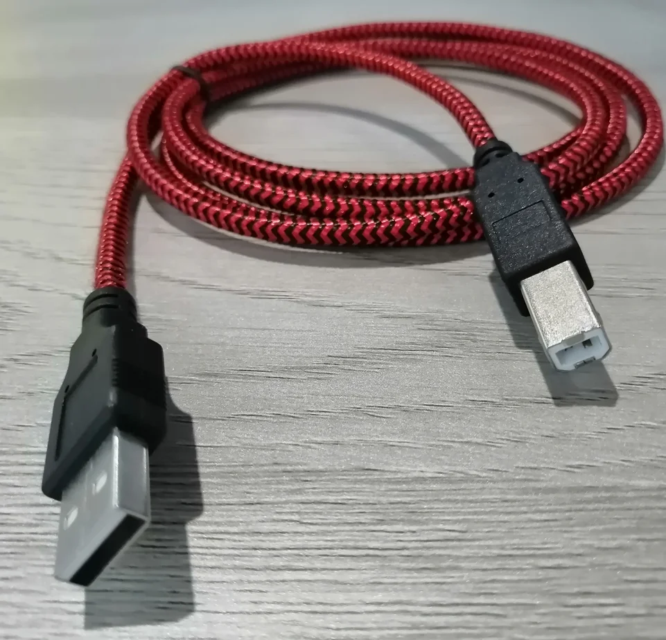 Customized USB B 20 Printer Cable Nylon Braided