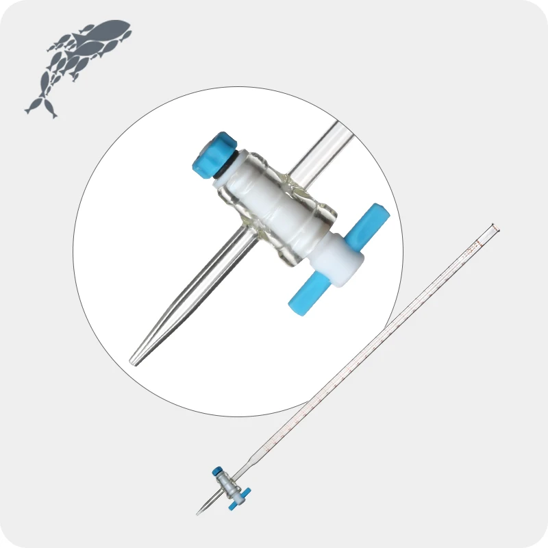JOAN LAB Clear Glass Class a Burette With Rubber Tubing Connection