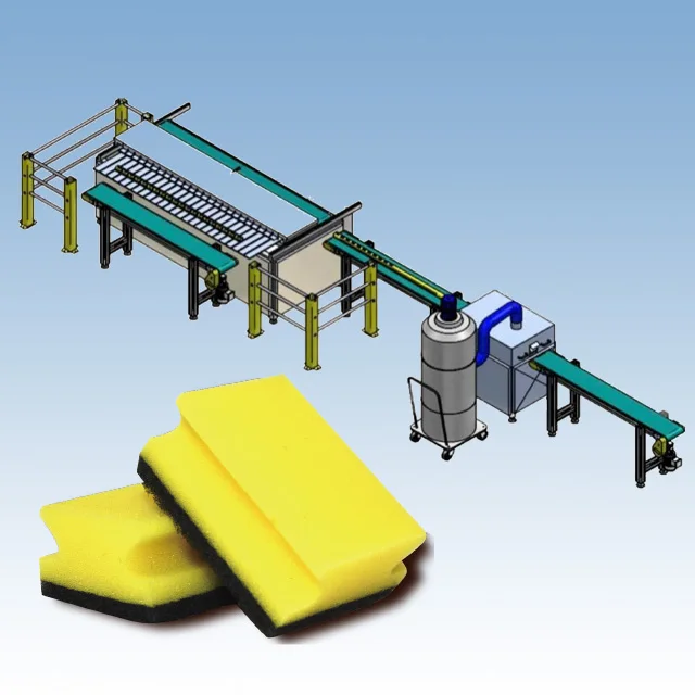 Automatic Dish Washing  Abrasive Sponges Production Line Kitchen Sponge Scouring Pad Making Machine