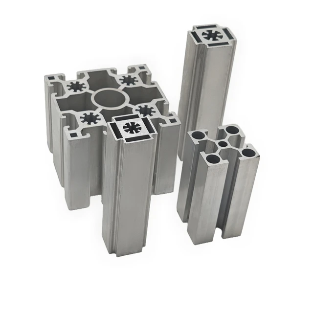 Customized High Quality Aluminum Extrusion Silver Anodized  6061 6082 6063 T Slot Aluminium Profiles