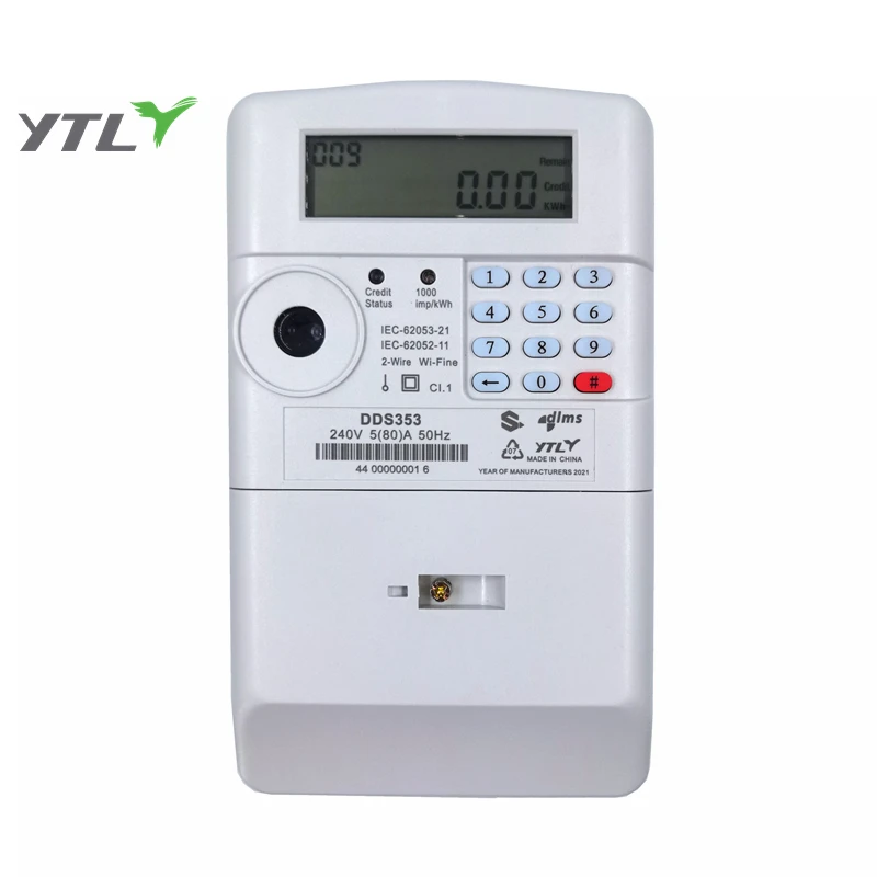 YTL Prepaid Meter  Split Type Single Phase Two Wires Vending Software DLMS Protocol Supplier Electricity Meter