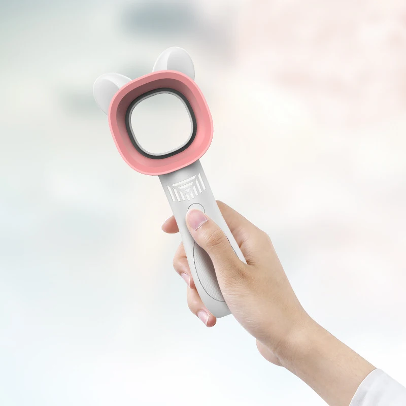 Lava Beauty New Korean Mini Handheld Portable USB Fan Cat Ears Cute Cat Leafless Fan for Eyelash Extension Drying