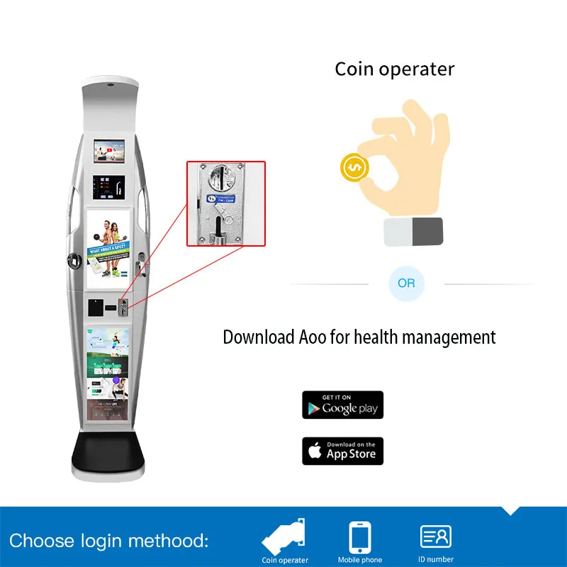 product newsonkaautomatic bp machine body analyzer healthcare wifi coin operated height weight clinic pharmacy hospital vending machine-64