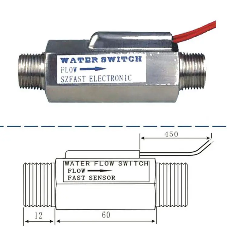 Supply air / Liquid Flow Switch HVAC System Water Flow Control Switch For Boilers & Chillers