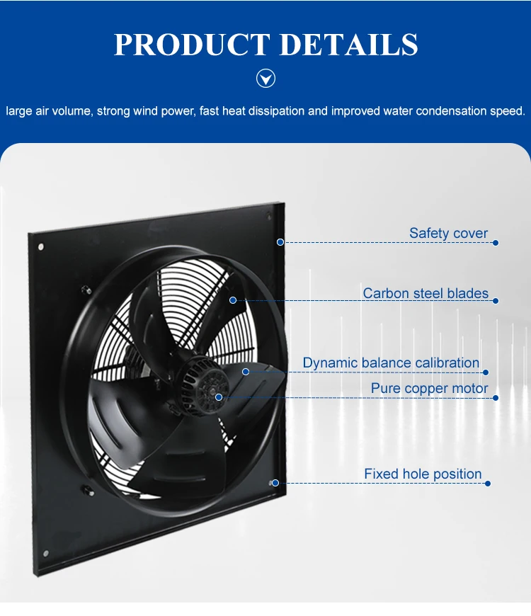 Wall Fan, 500mm, 20inch, Axial, 220v - detail 6