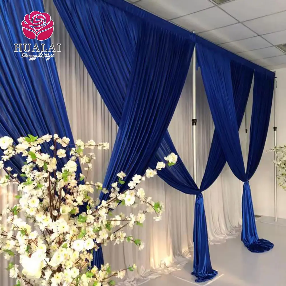 Church Party Wedding Events Supplies Decoration Whit And Navy Blue ...