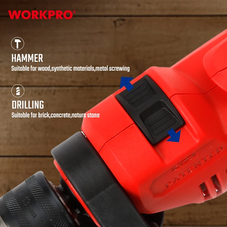 WORKPRO 13MM Professional Power Tools Hand Drill 710W 13mm Impact Electric Machines Power Drill