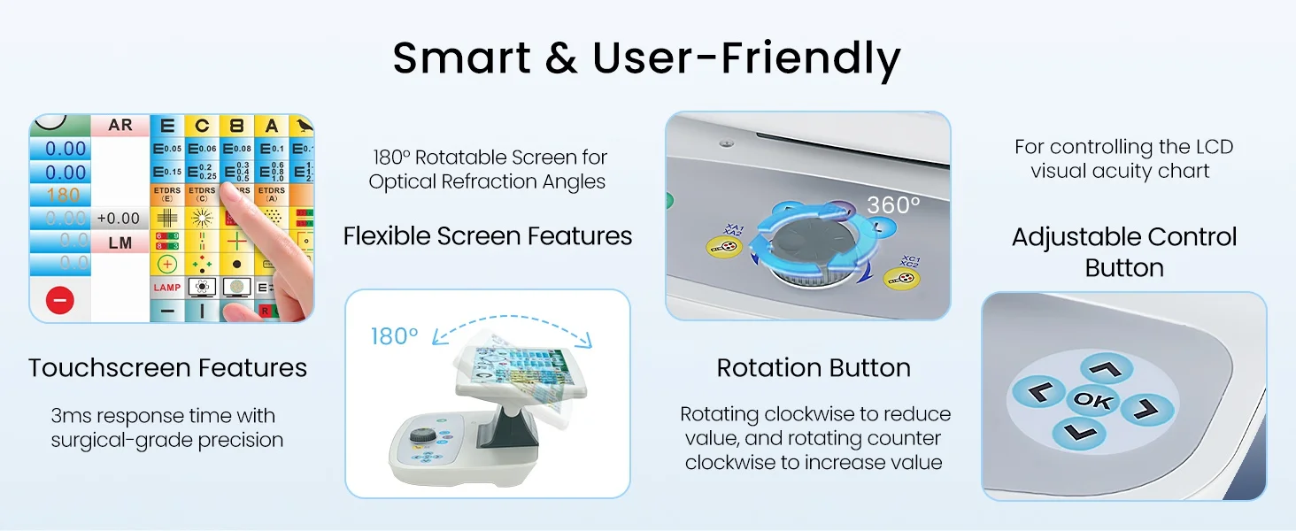 New Design Digital Portable Auto Phoropter CV-9800 Vision Tester Optics Instruments for Vision Testing Without/with Tablet
