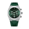 Green leather watch