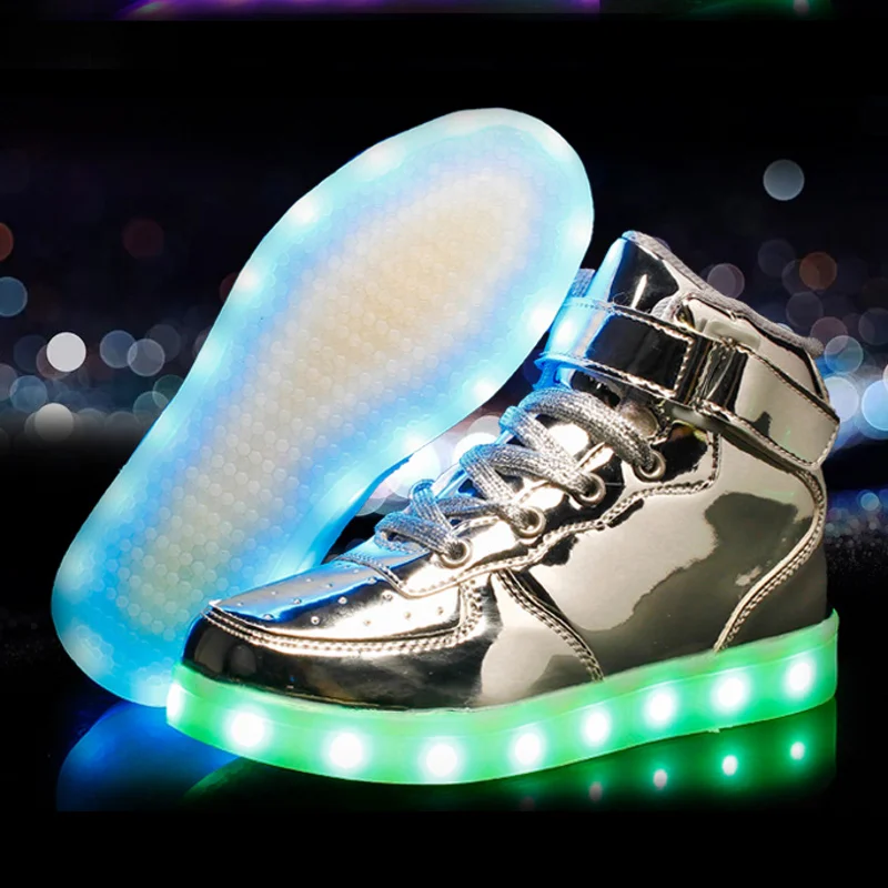 adult flashlight rechargeable shoes Adult Led Light Up Skateboard Shoes Kids Flashlight Fitness Training Shoes Children's Fashion Sneakers Usb Rechargeable