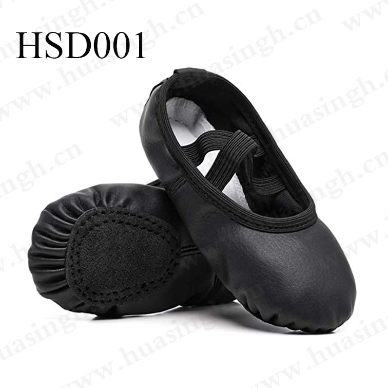 CXT,Elastic Belt Design Foldable Soft Dance Shoes Muilt-color Available Comfy Anti-slip Black Ballet Shoes HSD001