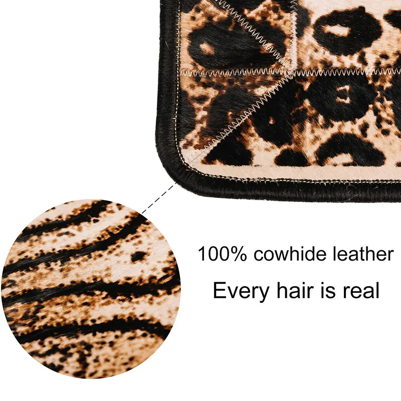 Factory Manufacture Patchworkc Cowhide Horse Rug Bedroom Luxury Rug for Living Room