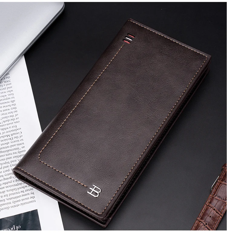 fashionable manufacturers premium designer slim luxury card money holder purse long leather men wallet for mens