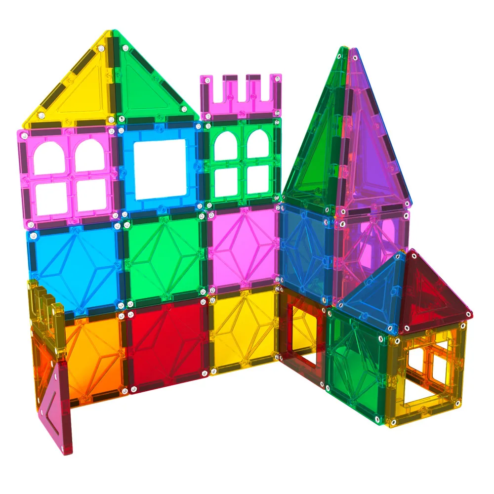 STEM  100pcs Educational toys 3D Magnet Building Blocks Construction Magnetic Tiles