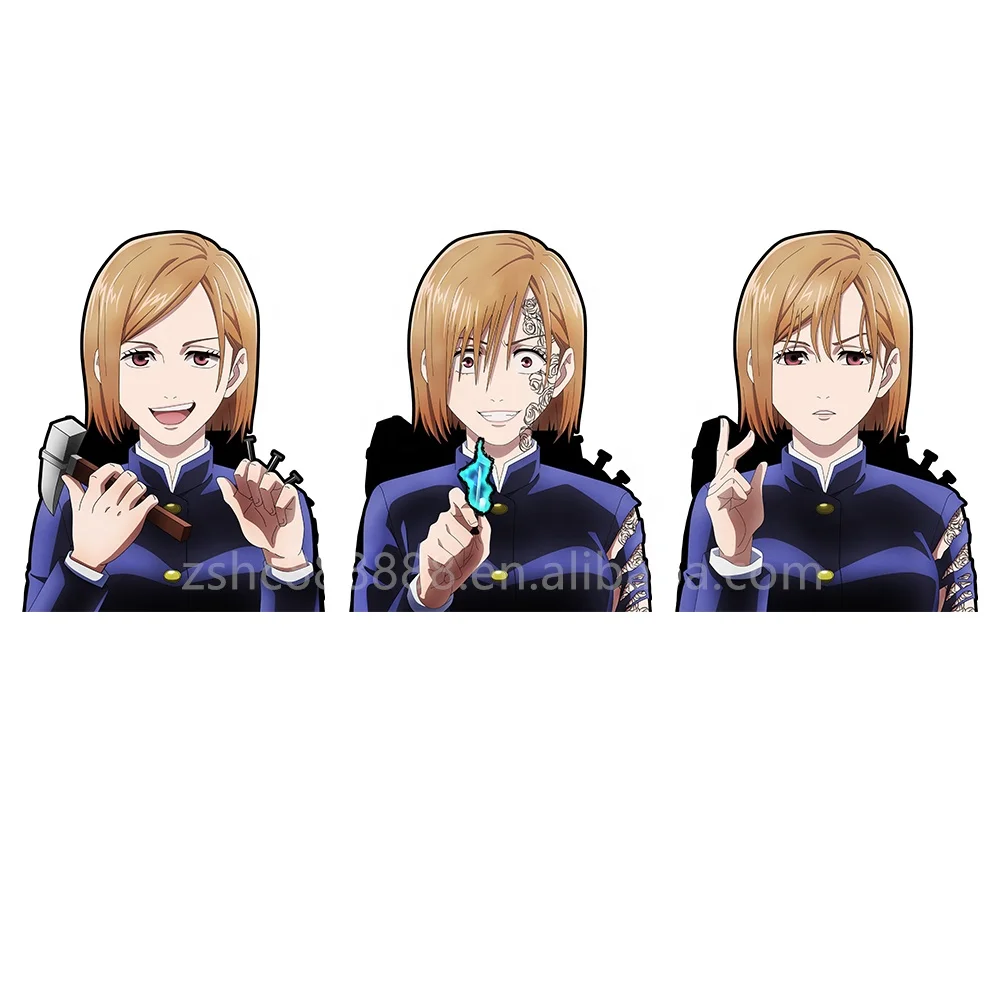 Newest Designs Rectangle Shape Anime Jujutsu Kaisened Motion Stickers Three Pictures Flip 3D Lenticular Sticker Car Home Decor