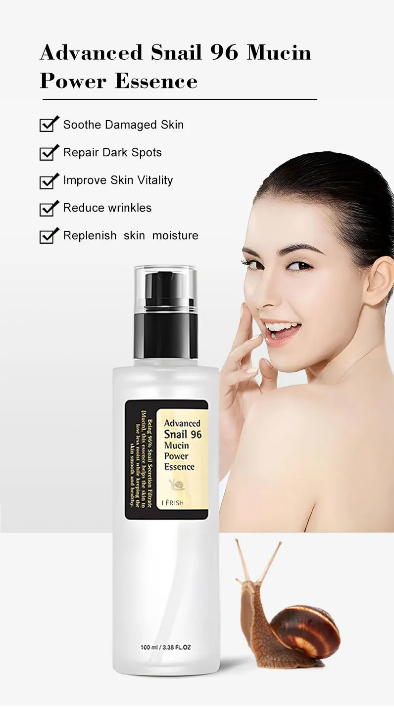 New Advanced Snail 96 Mucin Power Essence Glowing Skin Improving Skin