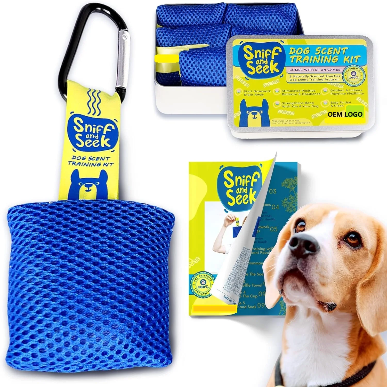 Scented Sachetsniff And Seek Dog Sniffing Toys Dog Brain Games Fun Nose Work Scent Training Kit